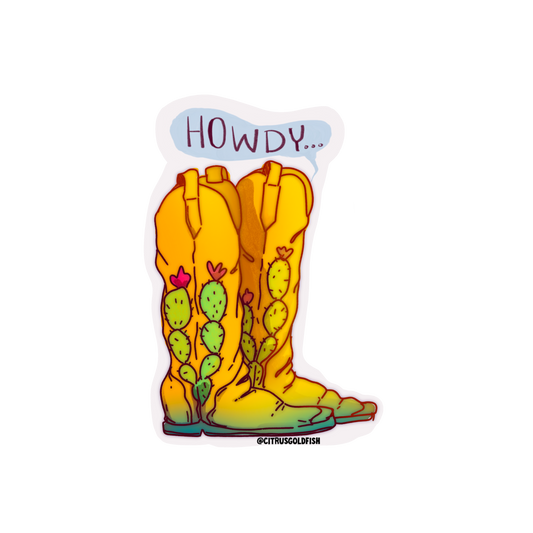 Howdy Cowboy Cactus Boots