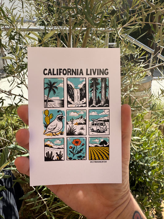 California Living Art Print 4”x6”