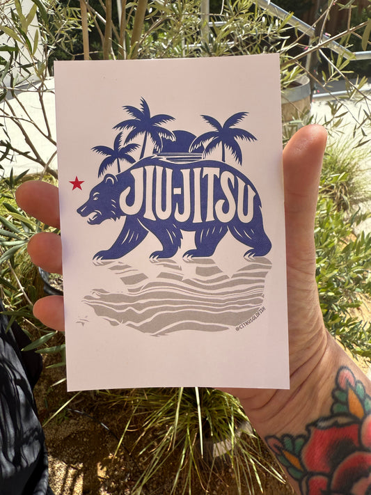 California Jiu-Jitsu art Print 4”x6”
