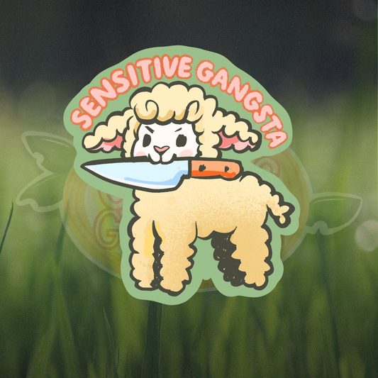 Sensitive Gangsta Soft Lamb Vinyl sticker 3"