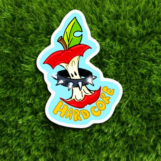 Hard Core Apple 3"vinyl sticker
