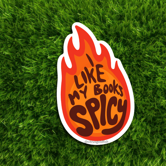 I like my books SPICY 3' vinyl sticker