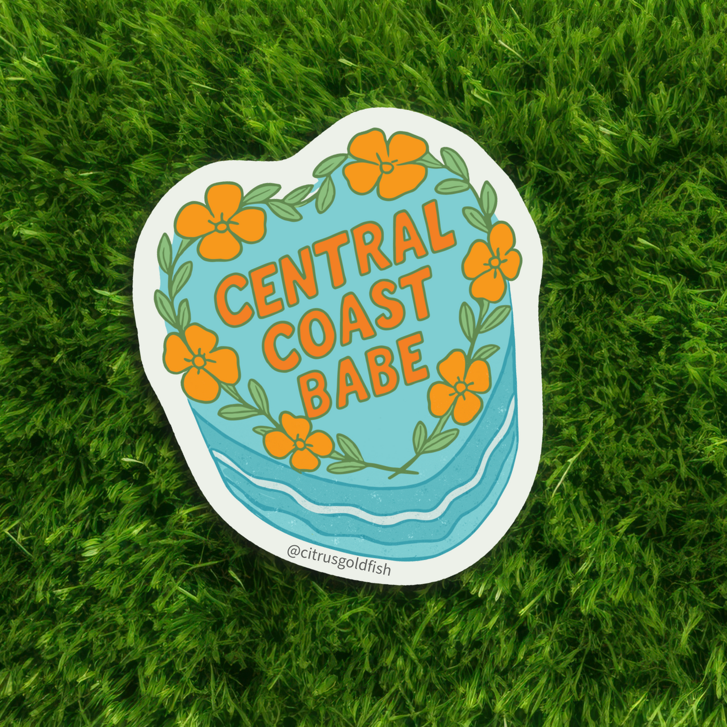 Central Coast Babe Vinyl Sticker 3"