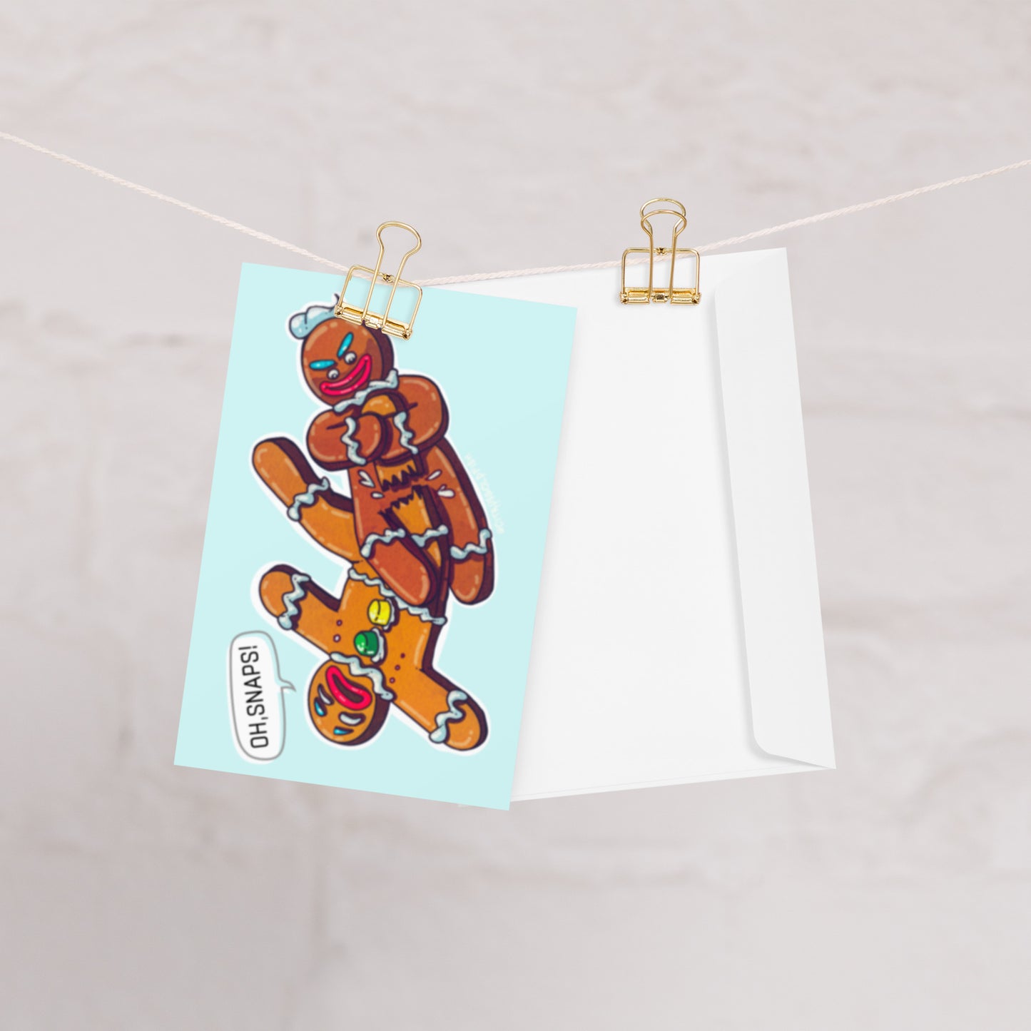 Gingerbread Snap Jiujitsu Greeting card