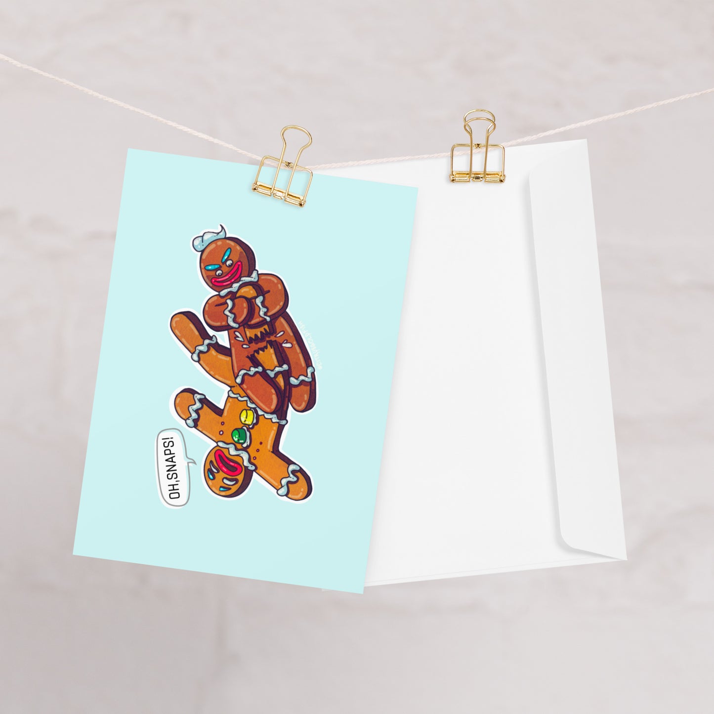 Gingerbread Snap Jiujitsu Greeting card